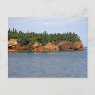 People sea kayaking in the Bay of Fundy at St. Postcard