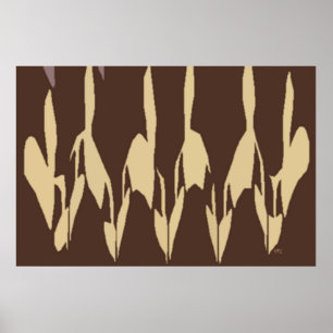 People Shadow Shadows Outlines Abstract Poster