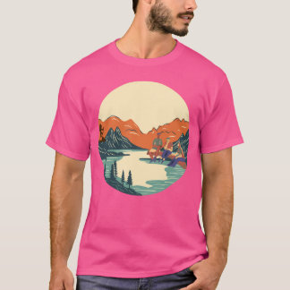 People Sitting By The River In The Mountains Activ T-Shirt