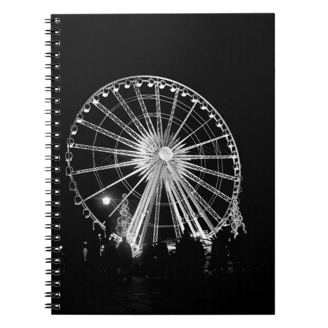 PEOPLE STANDING NEAR FERRIS WHEEL NOTEBOOK (Front)