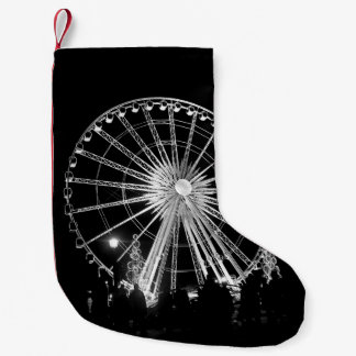 PEOPLE STANDING NEAR FERRIS WHEEL SMALL CHRISTMAS STOCKING