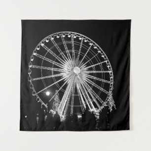 PEOPLE STANDING NEAR FERRIS WHEEL TAPESTRY