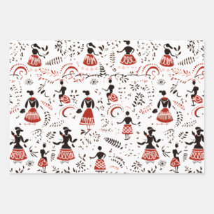 people that living in hawaiian wrapping paper