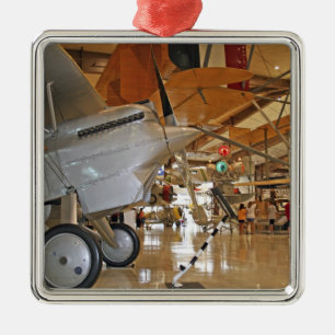 People touring National Museum of Naval Aviation Metal Tree Decoration