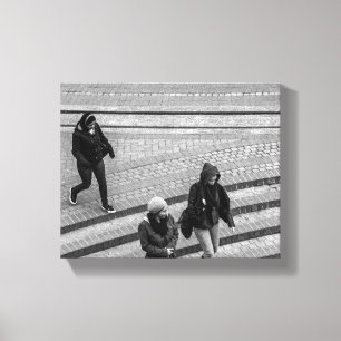 People Walking Cityscape City Life Canvas Print