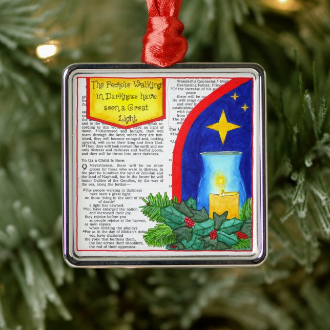 People Walking in Darkness Christmas Ornament (Tree)