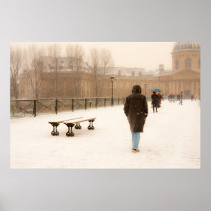 People Walking In The Snow Poster