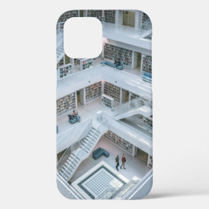 PEOPLE WALKING INSIDE LIBRARY iPhone 12 CASE
