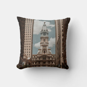 PEOPLE WALKING ON STREET NEAR HIGH RISE BUILDINGS  CUSHION