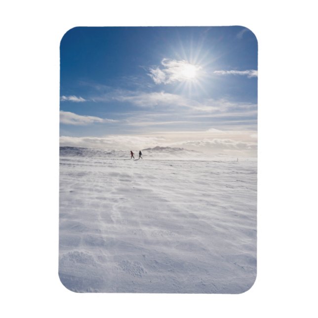 People walking over snow, Iceland Magnet (Vertical)