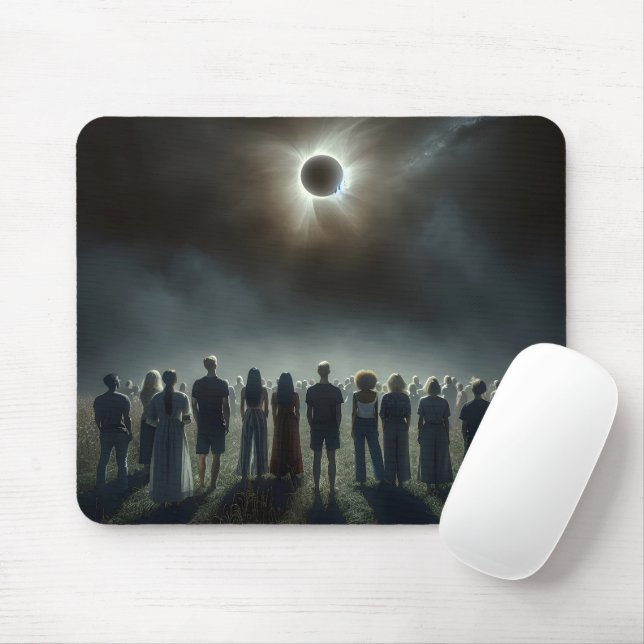 People Watching The Total Solar Eclipse Mouse Pad (With Mouse)