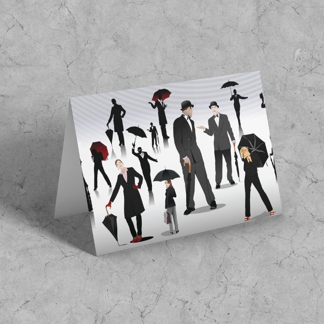 People With Umbrellas Card (Creator Uploaded)