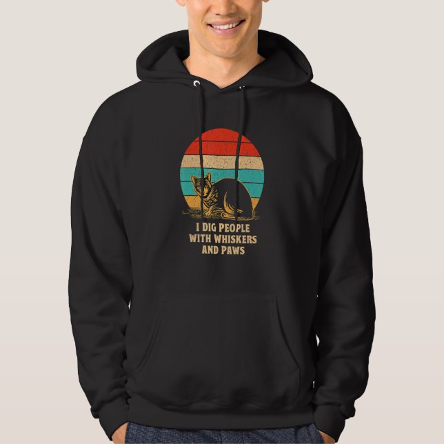 People with Whiskers and Paws Cat  Friends Kitten  Hoodie (Front)