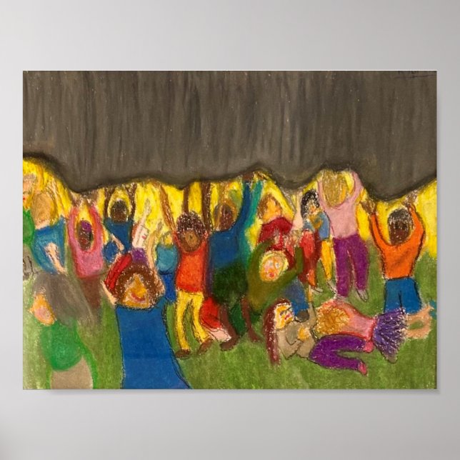 People Working Together to Lift Oppression Poster (Front)