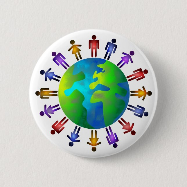 People World 6 Cm Round Badge (Front)
