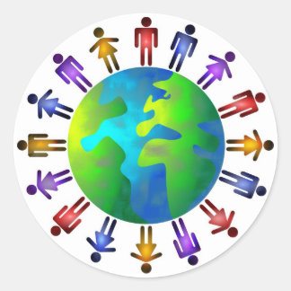 People World Classic Round Sticker