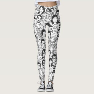 People's faces leggings