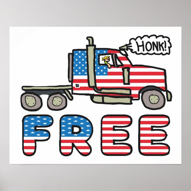 People's Freedom Convoy Poster (Front)