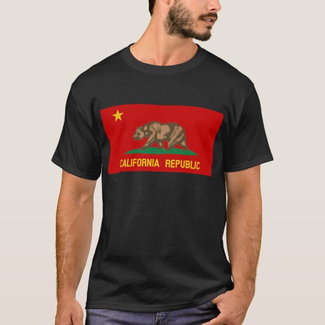 People's Republic of California Red Communist Flag T-Shirt (Front)