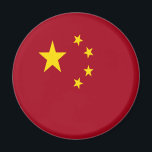 People's Republic of China flag Magnet<br><div class="desc">The flag of the People's Republic of China,  also known as the Five-star Red Flag,  is a red field charged in the canton with five golden stars. The design features one large star,  with four smaller stars in a semicircle set off towards the fly. #patriotic #china #chinese #flag #beijing</div>