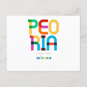 Peoria Arizona Mid Century, Pop Art, Postcard