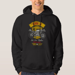 Peoria AZ USA Distressed Style Motorcycle Design Hoodie