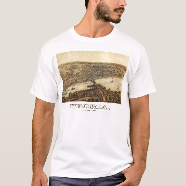 Peoria, Illinois - 1867 T-Shirt (Front)