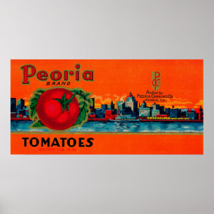Peoria Tomato LabelPeoria, IL Poster