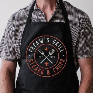 Pepaw's Grill Personalised Year Established Apron