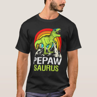 Pepawsaurus Dinosaur Grandpa Pepaw Saurus Father's T-Shirt