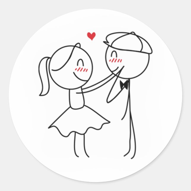 Pepe and Lulu Classic Round Sticker (Front)