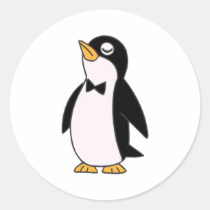 pepe penguin classic round sticker
