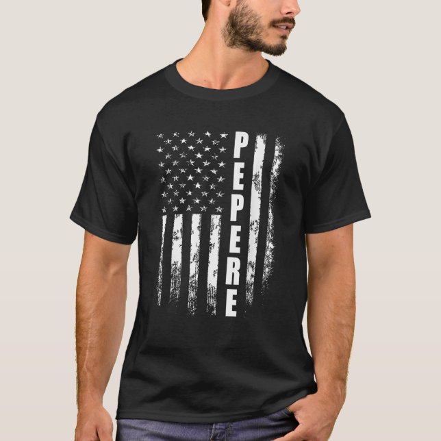 Pepere American USA Flag Pepere Cooler Father s Da T-Shirt (Front)