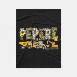 Pepere Construction Excavator Kids Matching Family Fleece Blanket