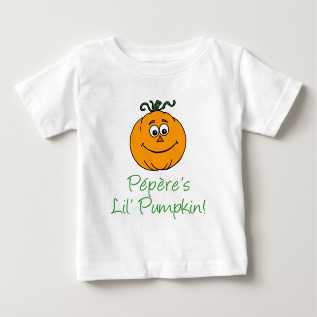 Pepere's Little Pumpkin Baby T-Shirt (Front)