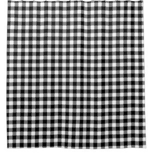 Pepita Squares pattern black & white + your ideas Shower Curtain