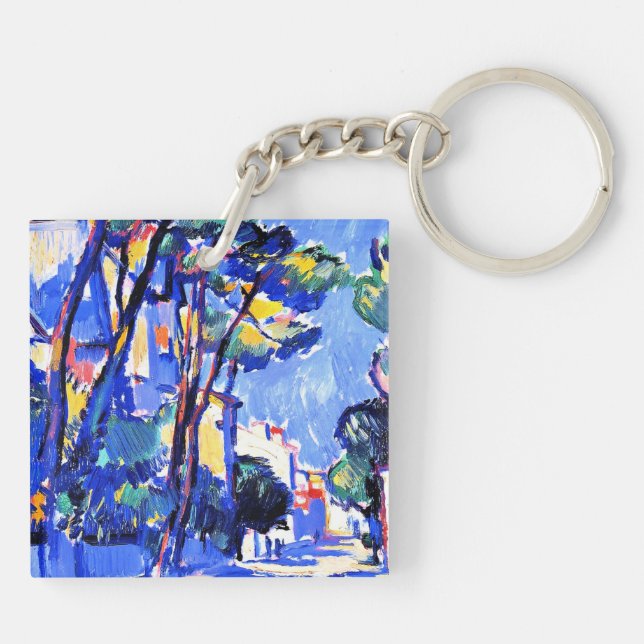 Peploe - Street Scene, France Key Ring (Back)