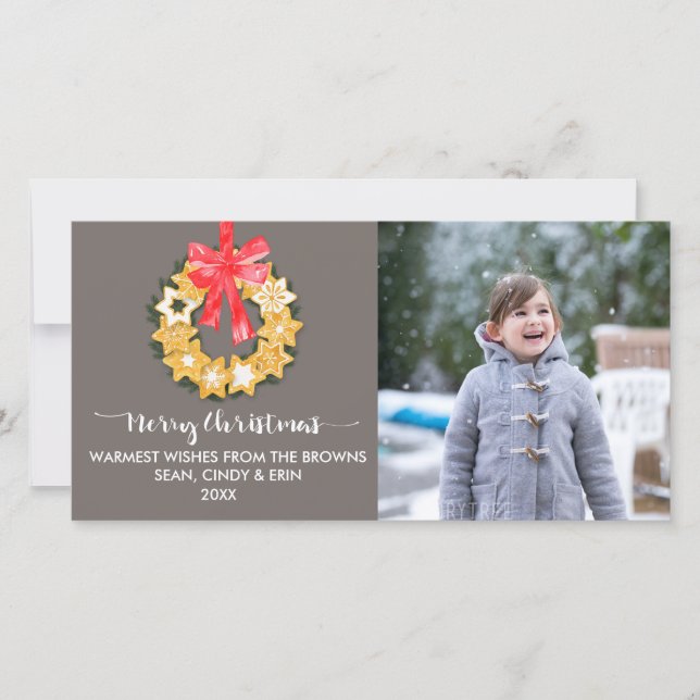 Pepparkakor Christmas Photo Holiday Card (Front)