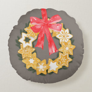 Pepparkakor Christmas Round Cushion