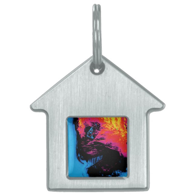 pepper and plastic silenced pet tag (Front)