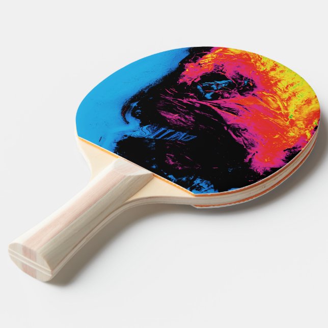 pepper and plastic silenced ping pong paddle (Back Angle)