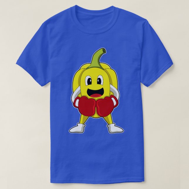 Pepper as Boxer with Boxing gloves T-Shirt (Design Front)