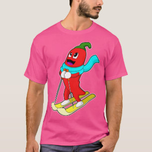 Pepper as Skier with Ski T-Shirt