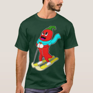 Pepper as Skier with Ski T-Shirt