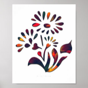 Pepper Flowers Two Sticker  Poster