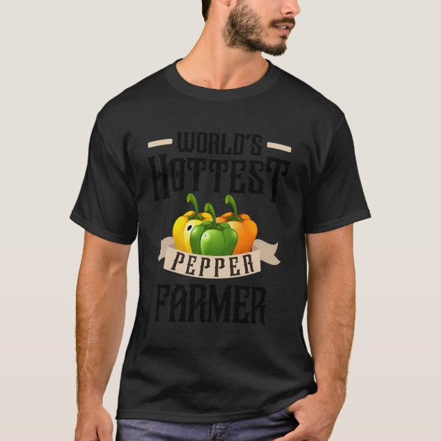 Pepper Gardener World'S Hottest Pepper Farmer T-Shirt (Front)