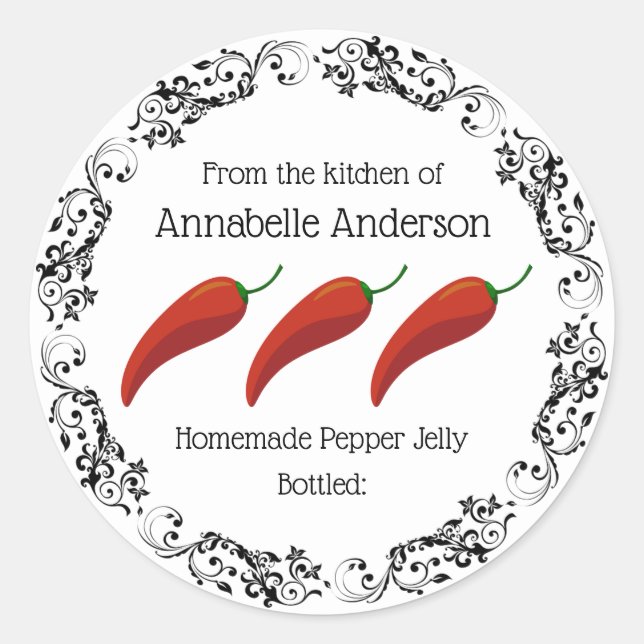 Pepper Jelly Label Personalise (Front)