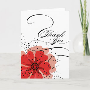 Pepper Poppies Thank You 2 red Card