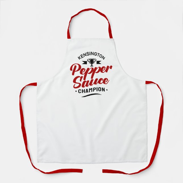 PEPPER SAUCE CHAMPION White Apron (Front)