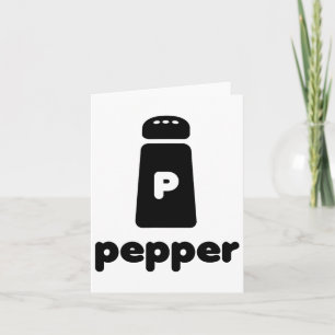 Pepper Shaker Halloween Simple Costume Seasoning Card